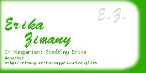 erika zimany business card